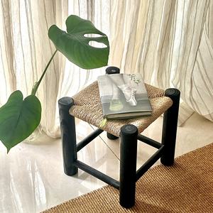 Repose-pieds ottoman moderne et portable en corde de papier et <span class=keywords><strong>bois</strong></span> DISHI pour chambre, hôpital, hôtel, entrepôt, parc, salon - Product Image 2