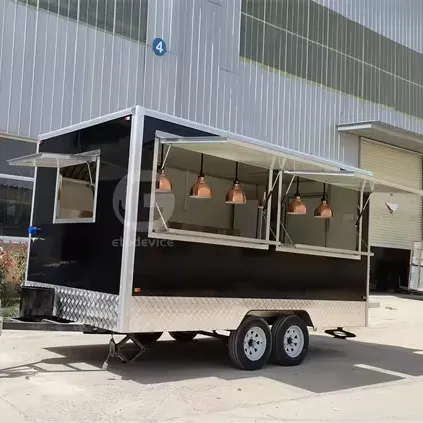 mobile food carts for sale movable kitchen BBQ burger fried chicken cook service concession food trailer