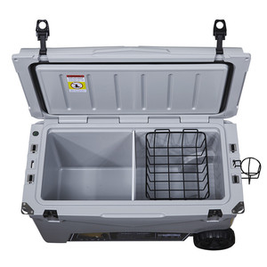 Nevera portátil con ruedas Kuer C de 70Qt, rectangular, aislada, multifuncional, para almacenamiento de hielo, para camping, picnics, pesca y uso al aire libre. - Product Image 1