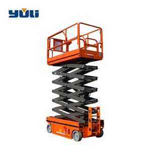 Yuli gunting pelatihan elektrik aluminium Aloi, Platform pengangkat gunting listrik perancah dapat dilipat udara kerja tipe gunting paduan aluminium vertikal - Product Image 2