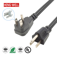 Câble d'alimentation flexible homologué HENG WELL LS-14 USA, NEMA 1-15P/5-15P/6-15P vers IEC C5/C7/C15/C17, indice de protection IP20