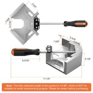 ตัวหนีบไม้แบบหนัก 90 <span class=keywords><strong>องศา</strong></span> สแตนเลสสตีล ป้องกันสนิม อลูมิเนียมอัลลอยด์ เครื่องมือช่วยเชื่อม DIY สำหรับ<span class=keywords><strong>งาน</strong></span>ช่างไม้/<span class=keywords><strong>งาน</strong></span>โลหะ - Product Image 2