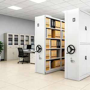 Système de compactage mobile intelligent pour bibliothèque : Étagères métalliques, compacteur électrique, armoire compacte en acier, armoire à dossiers mobile - Product Image 3