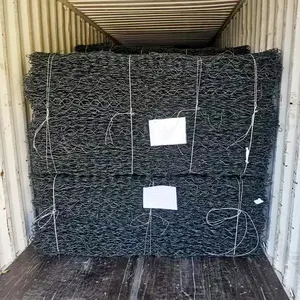 Kotak jala gabion heksagonal Pilin ganda, keranjang dinding gabion lapis pvc 3x1x1m