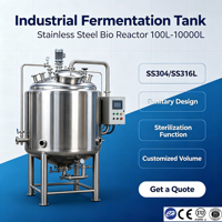 Fermenteur en acier inoxydable, bioréacteur, cuve sous pression en acier inoxydable 304 316L, pompe à moteur, cuve enzymatique, certifié ASME CE