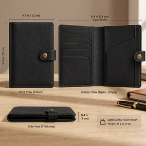<b>RFID</b> Blocking Waterproof Genuine Leather Short <b>Card</b> <b>Holder</b> Wallet Snap Closure Polyester Lining Custom Logo OEM ODM Wholesale - Product Image 3
