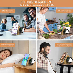 Chargeur sans fil magnétique 3 en 1 15W, support de charge en bois à <span class=keywords><strong>induction</strong></span> pour téléphone et montre connectée - Product Image 6