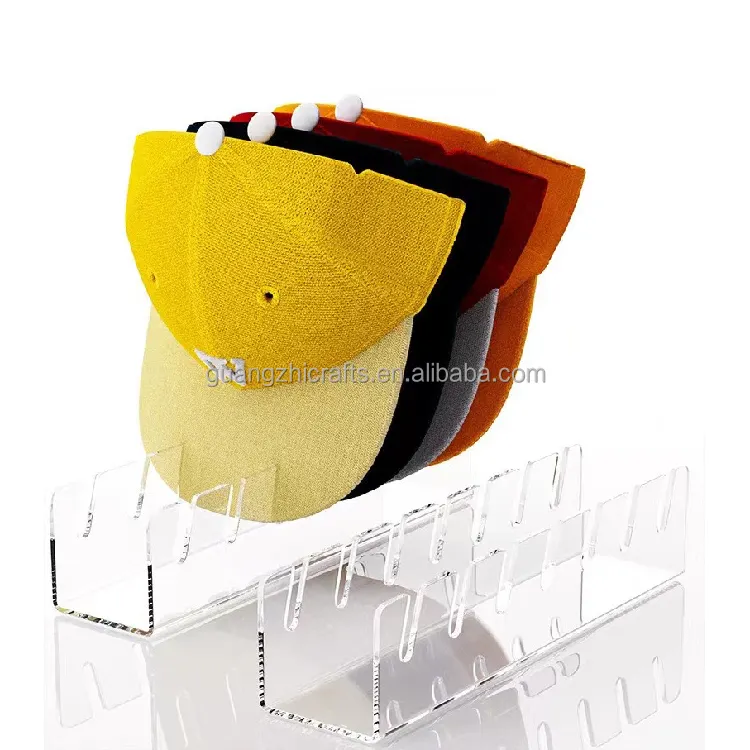 Acrylic hat Rack không có cài đặt yêu cầu Acrylic Mũ đứng Acrylic hat hiển thị tổ chức nắm giữ lên 7 mũ