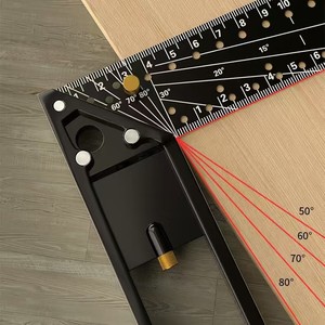 Règle carrée triangulaire à <span class=keywords><strong>30</strong></span>/40 <span class=keywords><strong>degrés</strong></span> en alliage d'aluminium de 45/90 cm à <span class=keywords><strong>angle</strong></span> droit <span class=keywords><strong>30</strong></span> cm règle multifonctionnelle pour le travail du bois - Product Image 5
