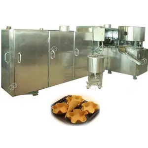 Ticari Otomatik Haddelenmiş Bisküvi Kar Koni Fincan Kase Pişirme Makinesi Üretim Hattı Dondurma Koni Gözleme Yapma Makinesi Fiyat
