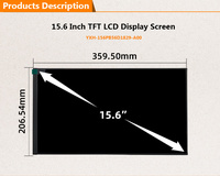 Afficheur de contrôle industriel haute luminosité EDP lisible en plein soleil, module LCD 15,6 pouces