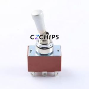 S6AL Toggle Switch Through hole Component (THT) Switch Double Pole Double Throw 125V 30V Cylindrical Knob - Product Image 2