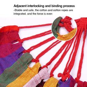 コットン大人用ハンモックアウトドアキャンプロフトネットハンモックアウトドアハンモック折りたたみ式スイング - Product Image 4