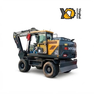 Excavadora de Ruedas Hyundai HW150 Nueva, Motor Cummins, Certificación EPA, Precio Bajo, Incluye Garra para Madera - Product Image 1