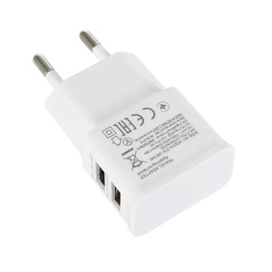 เครื่องชาร์จแบบพกพา USB สองพอร์ต 5W 10W สำหรับโทรศัพท์มือถือ ปลั๊กมาตรฐานยุโรปและอเมริกา วัสดุ ABS - Product Image 5