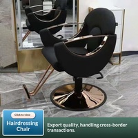Chaise de salon en acier inoxydable, réglable en hauteur, rotative, pliable, siège de coiffure avec accoudoirs