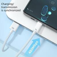Câble tressé 3A PD 60W 1,5 m à charge rapide pour iPhone 15 Plus Samsung S24 Honor Ordinateur portable Batterie externe Outil de numérisation