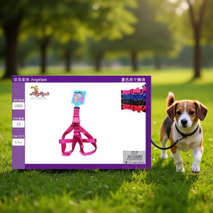 Single Pet Harness with <b>Chest</b> and Back Attachment Plain Color - Product Image 2