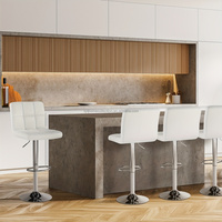 Tabourets de bar populaires à dossier haut, chaises longues confortables pivotantes, chaises de direction classiques chaises de bar