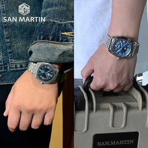 Reloj Mecánico para Hombre San Martin SN026-G-B, Diseño Original Cuadrado, Estilo Deportivo, Alta Calidad, Clásico y de Lujo, con Cristal de Zafiro - Product Image 6