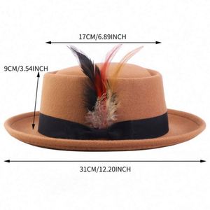 Chapeau de cérémonie pour femme en mélange de laine de haute qualité, à large bord, pour soirées et événements formels, toutes saisons, vente en gros - Product Image 2