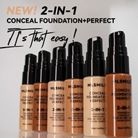 Fond de teint liquide 6 couleurs - Longue tenue, anti-ternissement, résistant à l'eau, facile à appliquer, régulateur de sébum et correcteur.