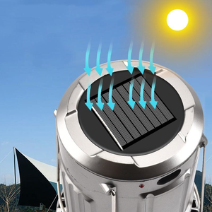Linterna de Camping Recargable Solar y USB con Ventilador, Lámpara LED Portátil para Tienda de Campaña, Luz de Emergencia Multifuncional para Acampar al Aire Libre - Product Image 3