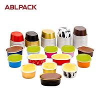 ABLPACK kemasan makanan cepat mangkuk panggang sekali pakai 68ml wadah Foil Aluminium ukuran kecil untuk kue roti Jam