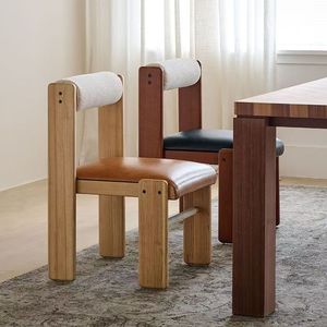 <span class=keywords><strong>Chaise</strong></span> de <span class=keywords><strong>salle</strong></span> à <span class=keywords><strong>manger</strong></span> moderne en cuir massif de style mid-century, <span class=keywords><strong>chaise</strong></span> de coiffeuse/bureau écologique et tabouret design pour la maison et l'hôtellerie - Product Image 4