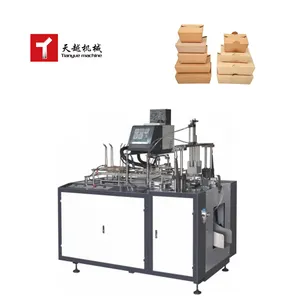 Tốc độ cao Tự động Hamburger dùng một lần giấy ăn trưa hộp sản xuất máy carton dựng hình thành Hộp Ăn Trưa Máy làm