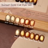 L&M 12 Couleurs 15ml Gel TPO-Free Sunset Gold Effet Œil de Chat Vernis à Ongles Magnétique en Gros Personnalisé Kit de Vernis Gel Œil de Chat