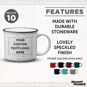 Alta calidad al por mayor promocional barato logotipo personalizado 13oz personalizado paquete a granel moteado Camping té cerámica fogata taza - Product Image 4