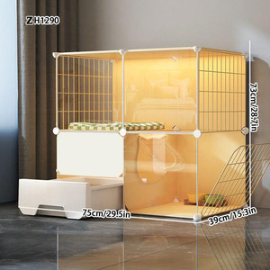 Cage/stylo <span class=keywords><strong>d</strong></span>'intérieur pour lapin Corgi Maison pour chien et chat Lit en métal Cage pour chien/chat avec plateau pour petits et moyens chiens - Product Image 3