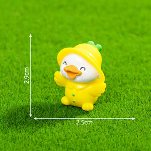 Miniatures d'animaux en résine colorée, canards, figurines, ornements de voiture, pour <span class=keywords><strong>bricolage</strong></span>, jardin, maison de poupée, décoration de micro-paysage - Product Image 6