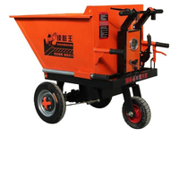 Brouette électrique robuste Wendy avec kit moteur pour travaux de construction, benne basculante en métal