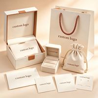 Boîte à bijoux magnétique écologique haut de gamme personnalisée, coffret cadeau de bijoux avec sac en papier, porte-cartes, boîte d'emballage certifiée FSC