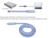 Câble Console Type-C vers RJ45, Convertisseur RJ45 pour Routeur, Câbles d'Extension USB-C