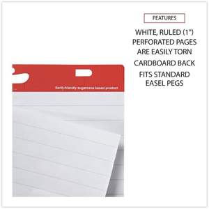 UNV45602 Universal 27 Pulgadas X 34 Pulgadas Bloc de Dibujo Blanco Rayado, Hecho con Recursos Renovables a Base de Caña de Azúcar, 50 Hojas/Bloc, 2 Blocs/Caja - Product Image 4