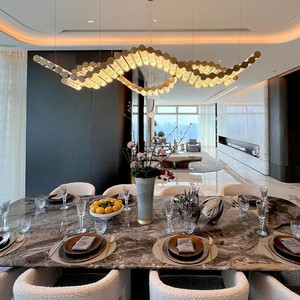 Oval <b>Led</b> Chandelier E27 Switch Control For Banquet Hall Hotel Lobby Artistic <b>Lighting</b> - Product Image 3
