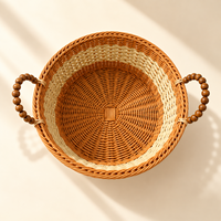 Panier de rangement ovale tressé écologique avec poignées robustes pour le linge, les jouets et l'organisation domestique - Meilleure vente