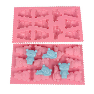 Phim hoạt hình dùng một lần GẤU Gummy sáp chai đường Silicone khuôn sô cô la Ice Cube thả keo đồ trang trí Baking Cookie Shu xin mô hình - Product Image 6