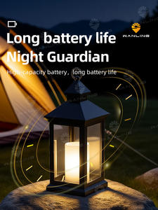 فانوس شموع زخرفي عتيق مع شمعة LED وامضة بدون لهب، فوانيس معلقة للزينة تعمل بالبطارية - Product Image 5