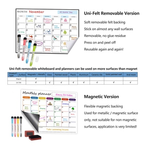 Tableau blanc interactif Uni-Felt personnalisable, amovible, réutilisable, Flexi <span class=keywords><strong>Plan</strong></span>, pour la planification hebdomadaire et mensuelle, durable, taille personnalisée, peinture murale - Product Image 2