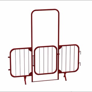 Rào cản kiểm soát đám đông màu đỏ với Cổng Nạp mùa xuân - Product Image 2