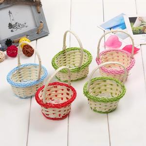 Cesta Redonda de Mimbre Sintético, Ecológica, Hecha a Mano, de Gran Capacidad, <span class=keywords><strong>para</strong></span> <span class=keywords><strong>Huevos</strong></span> de Pascua, Uso en Cocina y Hogar - Product Image 2