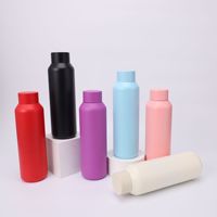 Bouteille d'eau isotherme en acier inoxydable de 500 ml, bleu ciel, à petite ouverture, pour le sport, la gym, le cyclisme, les voyages
