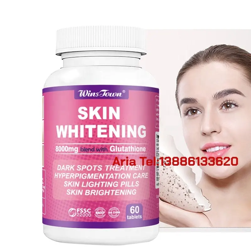 Kruiden Oem Fabriek Aangepaste Huid Whitening Spots Fading Care Detox Anti Aging Rimpel Beauty Glow Skin Lightening Tablet