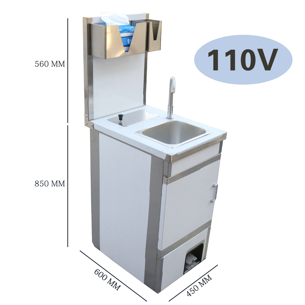110V - 450*600*850+560mm