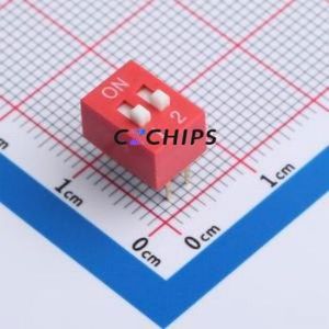 ZX-2.54BM-2PZC DIP Switch Through hole Component (THT) Switch Flat Toggle, Raised Type Single Pole Single Throw 2 PC Pin - Product Image 1