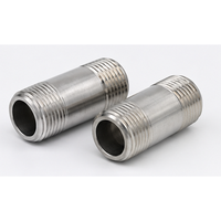 Zhuo Ye Waterproof SS304 Double External Thread Short Tube Commercial Building Plumbing Pipe Nipple